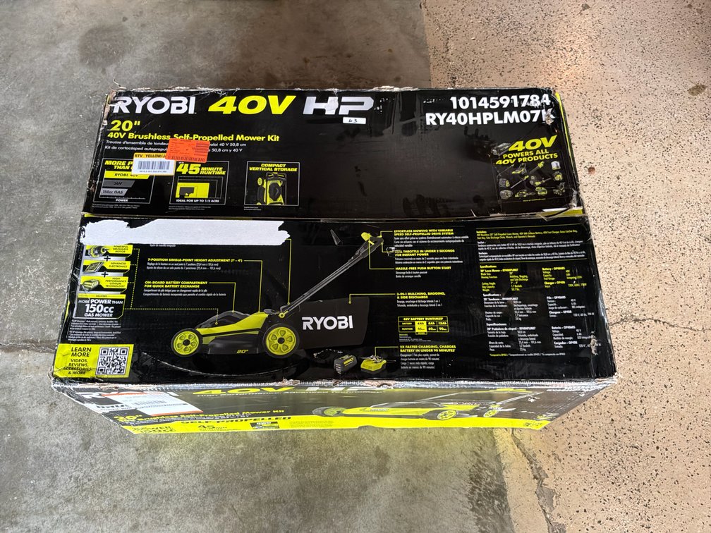 RYOBI 40V HP 20 in. Self-Propelled Mower Gen 2