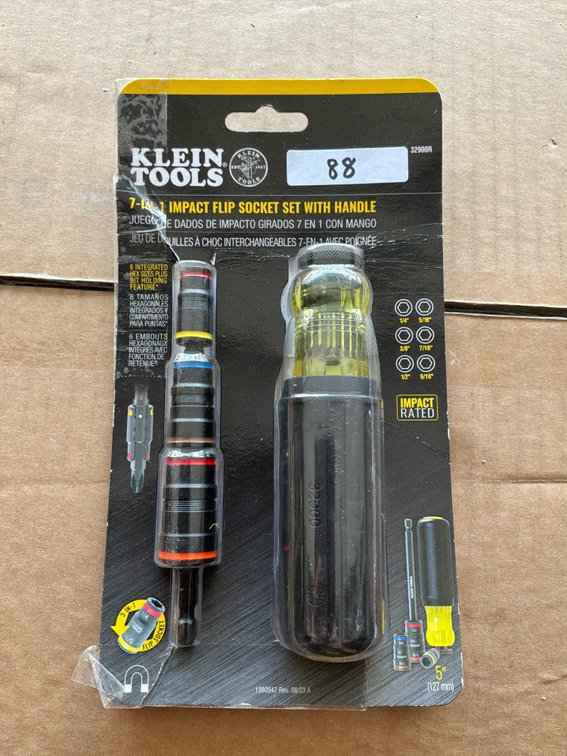 Klean Tools 7-in-1 Impact Flip Socket Set with Handle