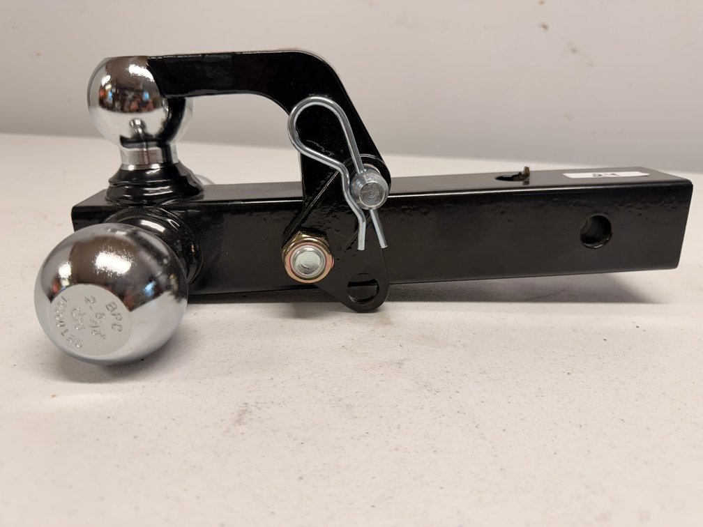 Chrome Tri-Ball Trailer Hitch with Pintle Hook