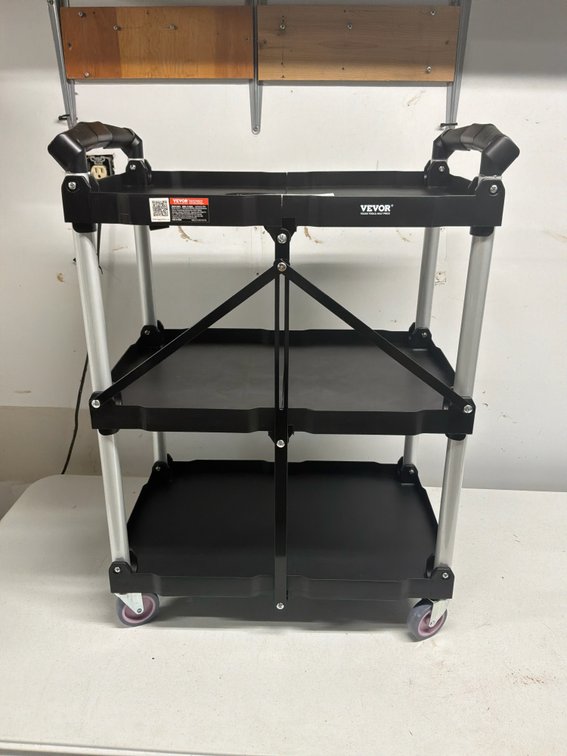VEVOR 3-Shelf Foldable Utility Service Cart