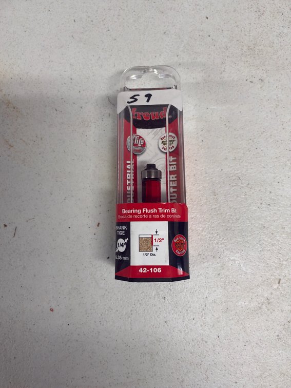 Freud 1/2” Bearing Flush Trim Router Bit