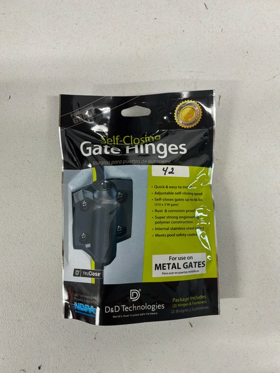 Heavy-Duty Black Self-Closing Gate Hinge