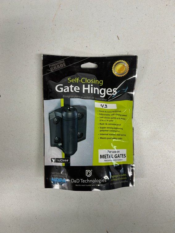 Heavy-Duty Black Self-Closing Gate Hinge