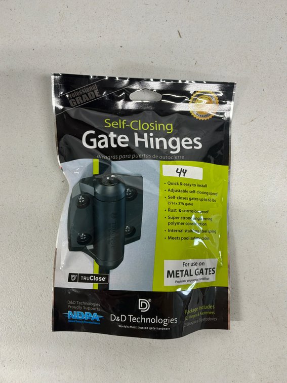 Heavy-Duty Black Self-Closing Gate Hinge