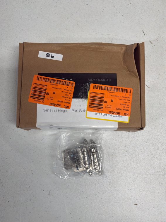 South Main Hardware 3/8” Satin Nickel Inset Cabinet Hinges – 10 Pair