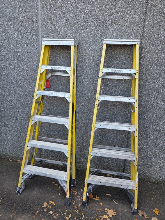Pair of 6' Fiberglass Step Ladders