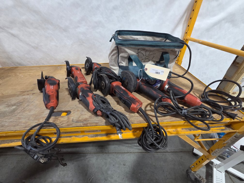 7- Hilti AG430-7 4 1/2" Angle Grinders