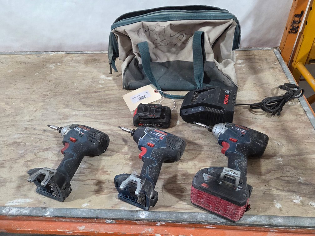 3 Bosch 18V Impact Drivers