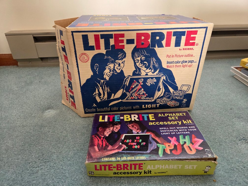 Vintage Lite Brite in Box and Accessory Kit