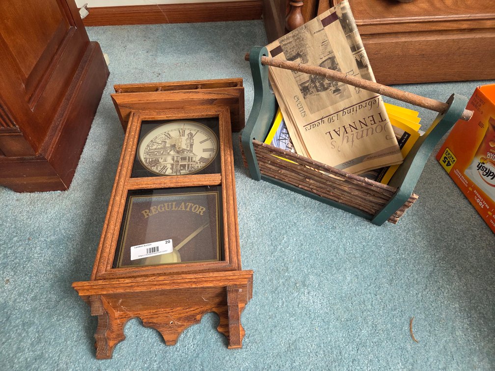 Regulator Brand Wall Clock and Basket