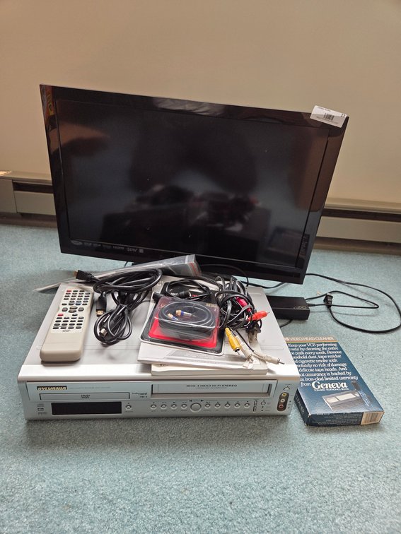 Vizio M26 Flatscreen TV-Sylvania VHS/DVD Player