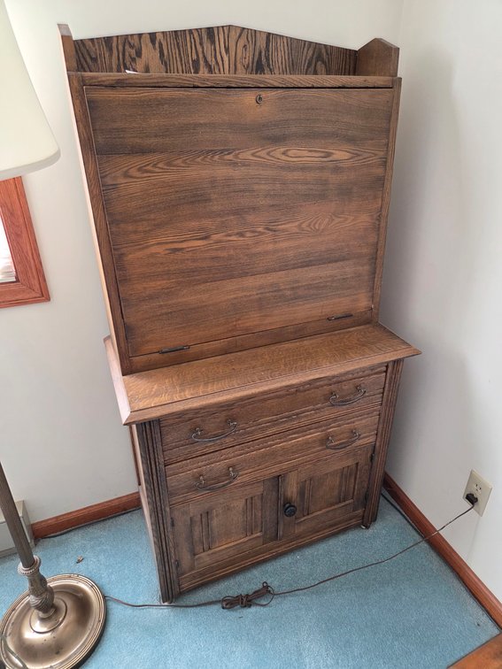 Secretary Desk (32"Wx16Dx57"H) - Desk Only Contents Not Included