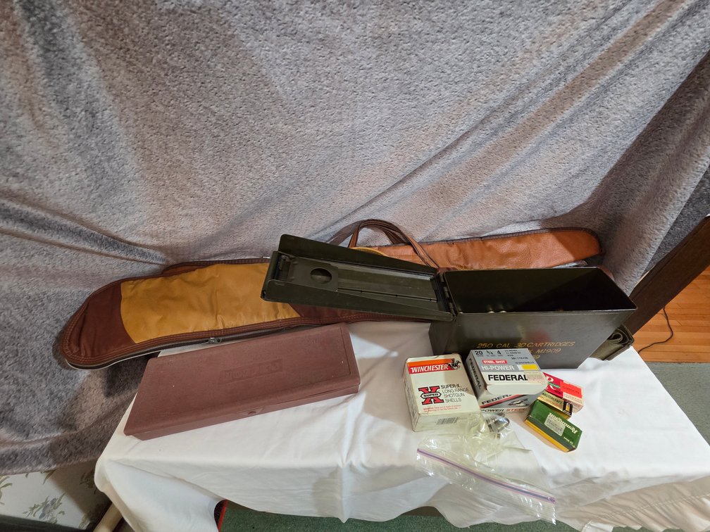 Ammo Can  w/Variety of Ammo-Cleaning Kit-2 Vintage Cases