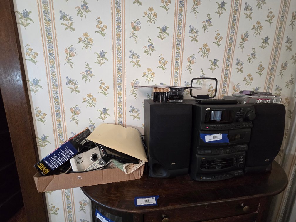 JVC 3 Disc Cassette Stereo and Variety of Tapes
