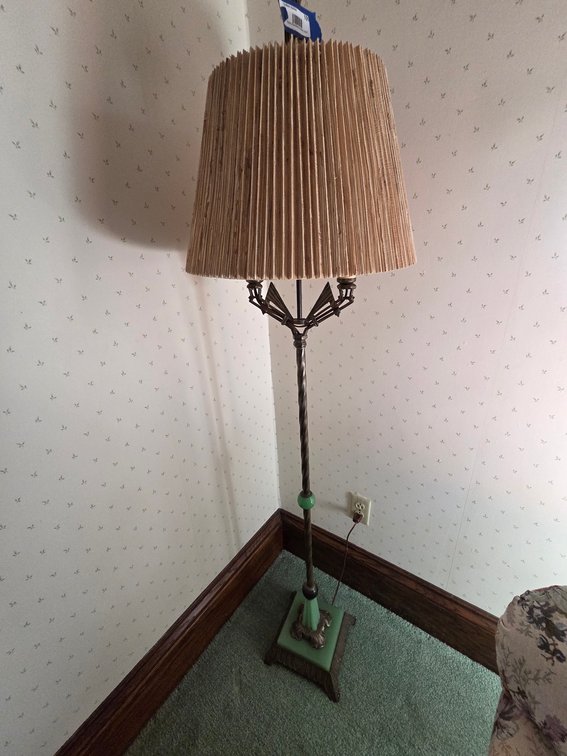 Unique Vintage Jade Colored Floor Lamp