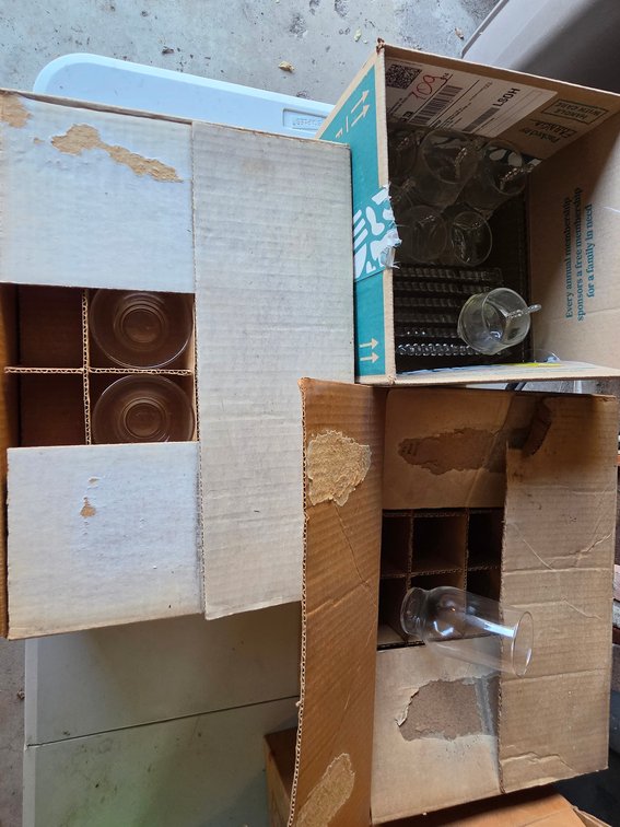 3 Boxes of Vintage Glassware- Some New