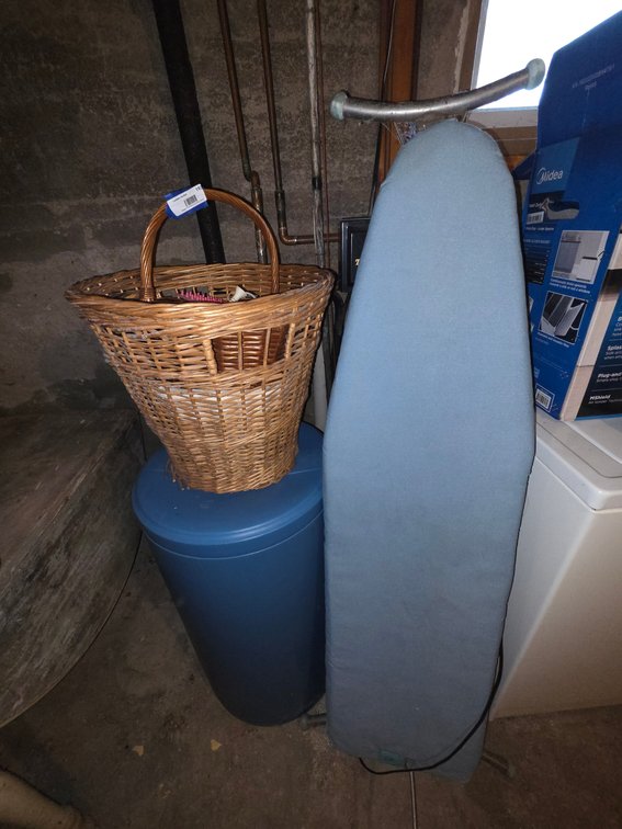 Clothing Irons-Wicker Basket- Ironing Board