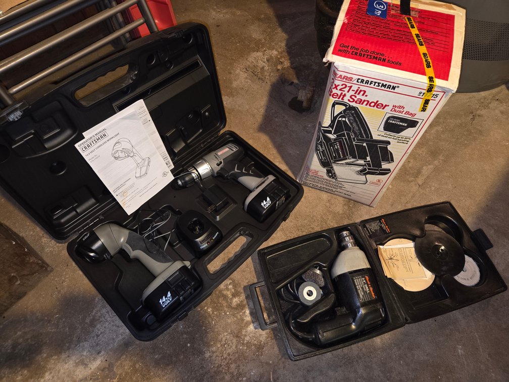 Craftsman 14.4 Cordless Drill-Belt Sander-B&D Drill