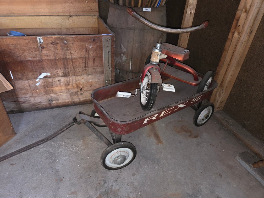 Vintage Tricycle and Wagon