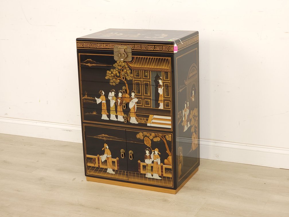 Ebonized Asian Jewelry Chest