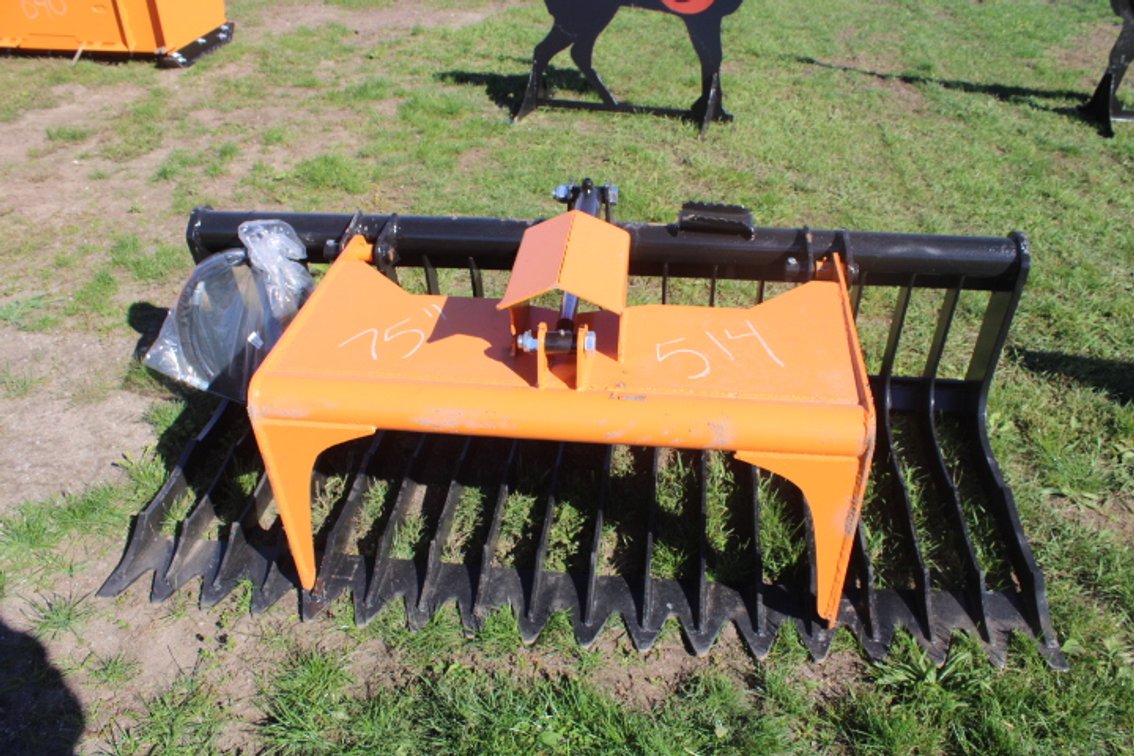 76 in single cylinder skeleton grapple bucket v3