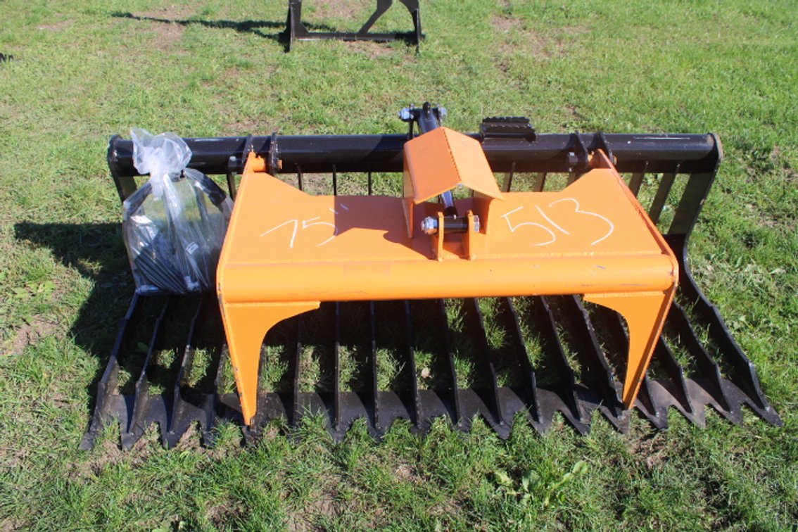 76 in single cylinder skeleton grapple bucket v3