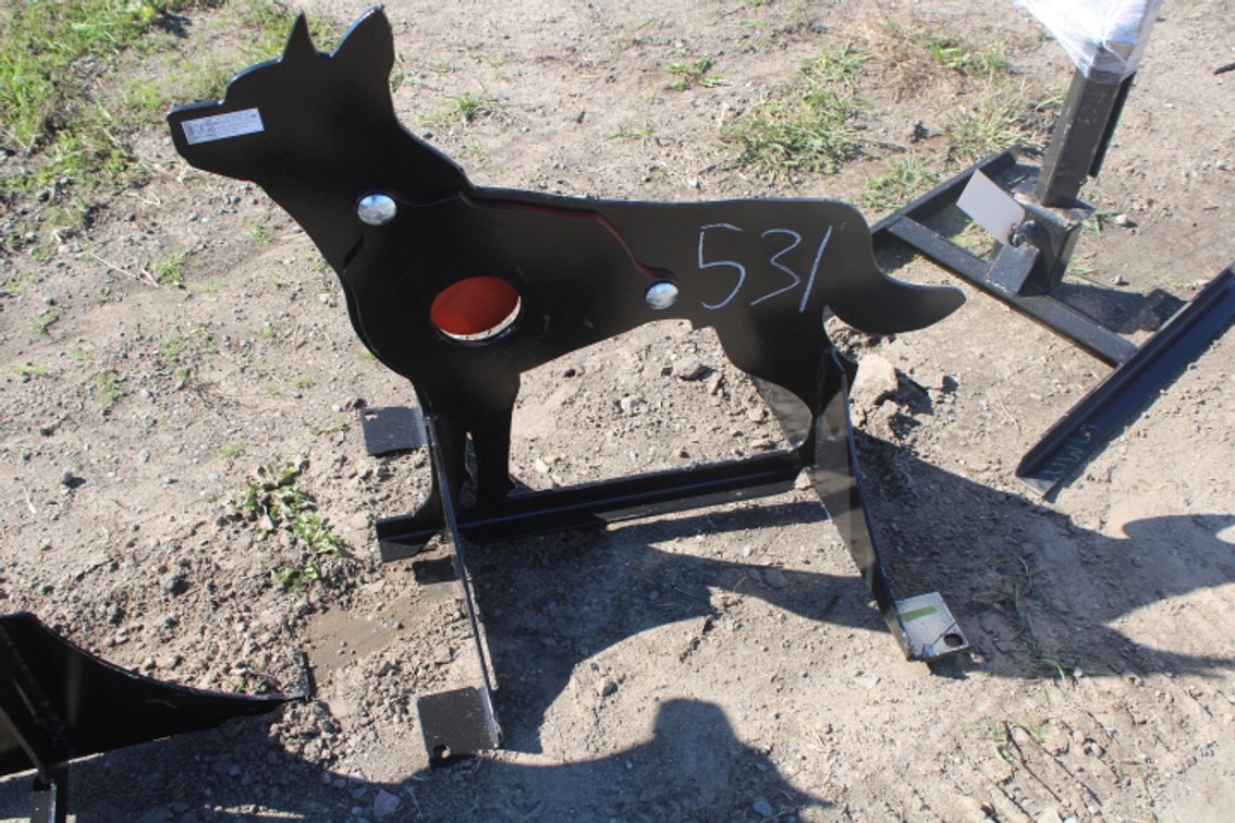 3/8 in AR500 Steel Coyote Shooting Target with heart flapper