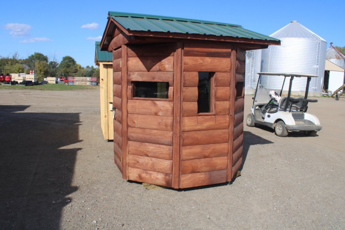 Half Log Octagon 6x6 Hunting Shack