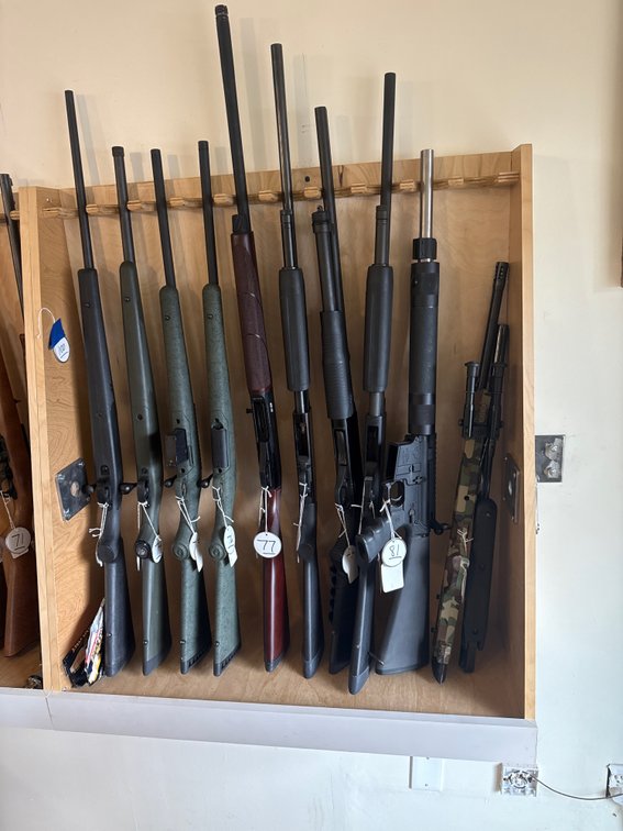 Wood Wall Mount Gun Rack 3ft L x 38"H - Guns Not Incl