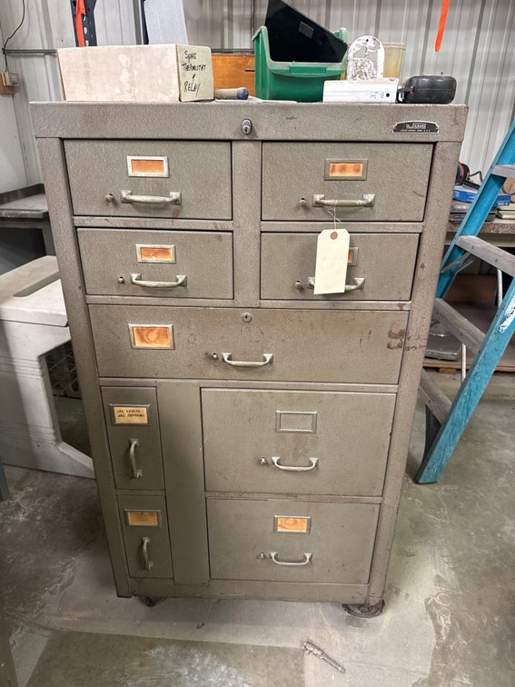 Vintage Heavy Duty Filing Cabinet on Wheels