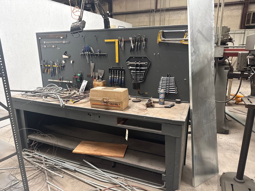 Wood Workbench - Tools Not Incl - 98"L x 28"W x 72"H