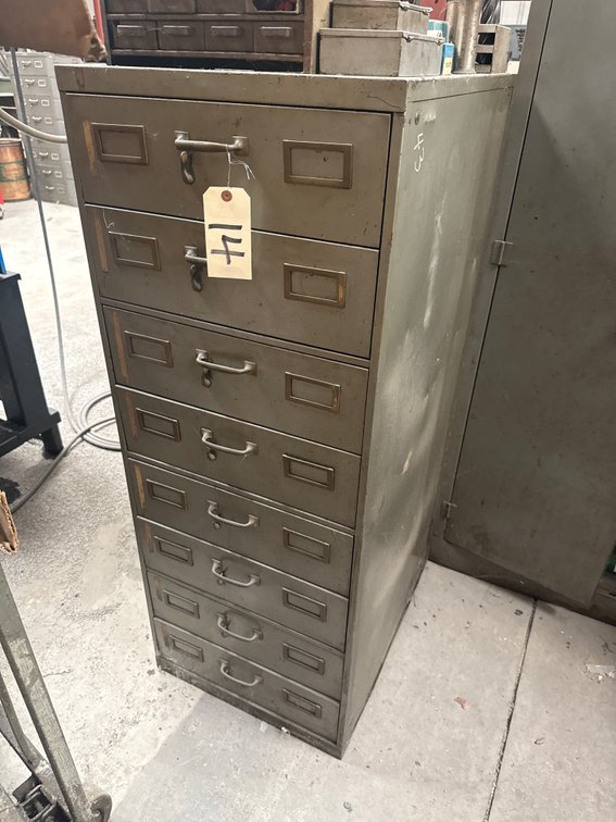 8-Drawer Metal Cabinet - Drill Bits Not Incl