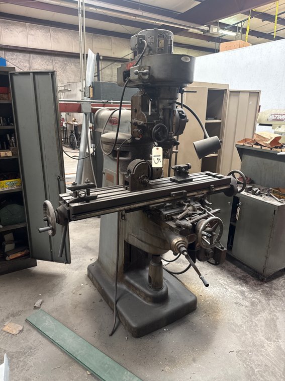 Bridgeport Style Vertical Knee Milling Machine w/47"x9" Bed