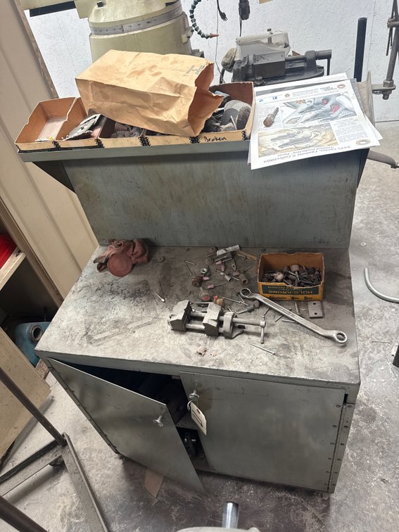 Metal Cabinet Work Station - Contents Not Incl -
