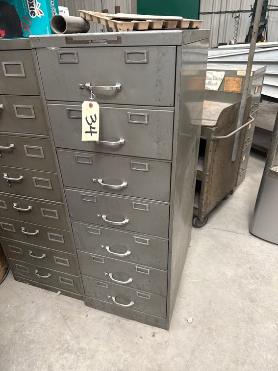 8-Drawer Metal Filing Cabinet - Contents Not Incl
