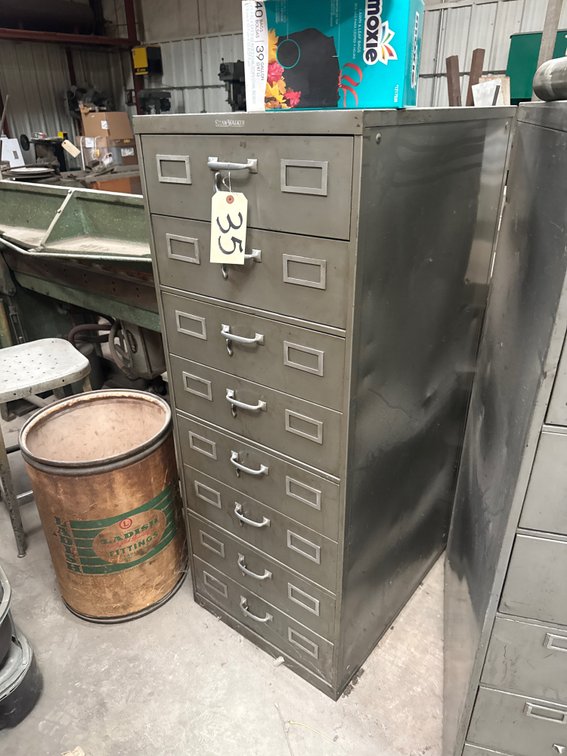 8-Drawer Metal Filing Cabinet - Contents Not Incl