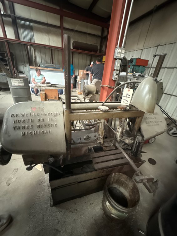 Wells & Sons Horizontal Band Saw - Three Rivers