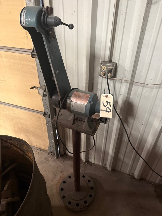 Enco Belt Sander w/Grinder on Stand