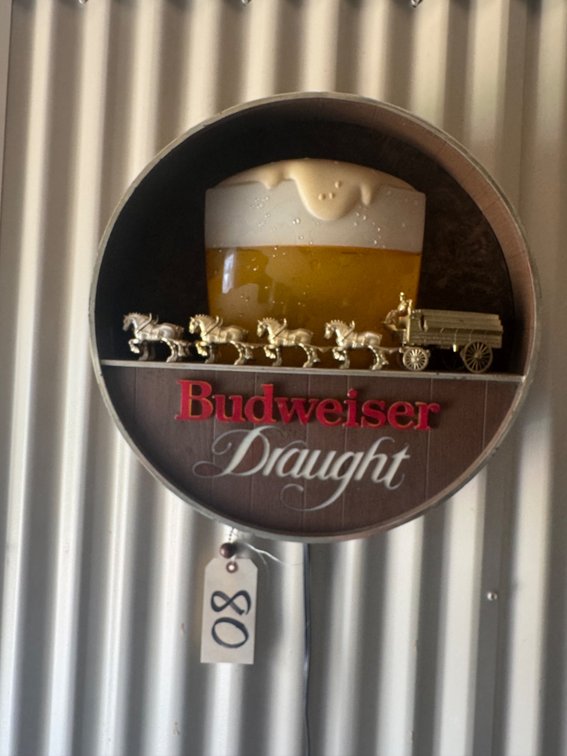 Budweiser Elec Wall Hung Light Hanging Lamp 40"