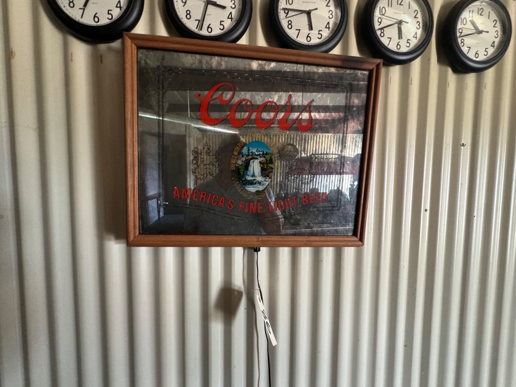 Coors Lighted Sign 25"x20"