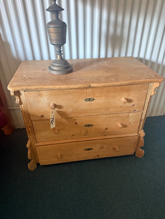 3-Drawer Wood Chest 40"L x22"W x 32"H