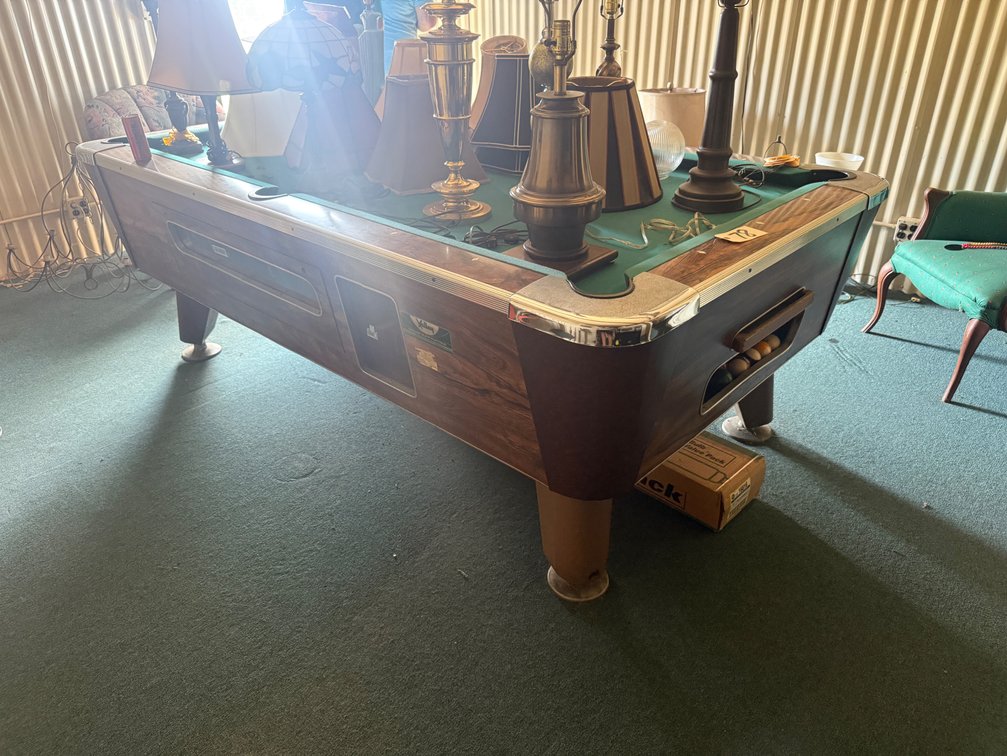 Valley Coin Operated Pool Table w/Cues