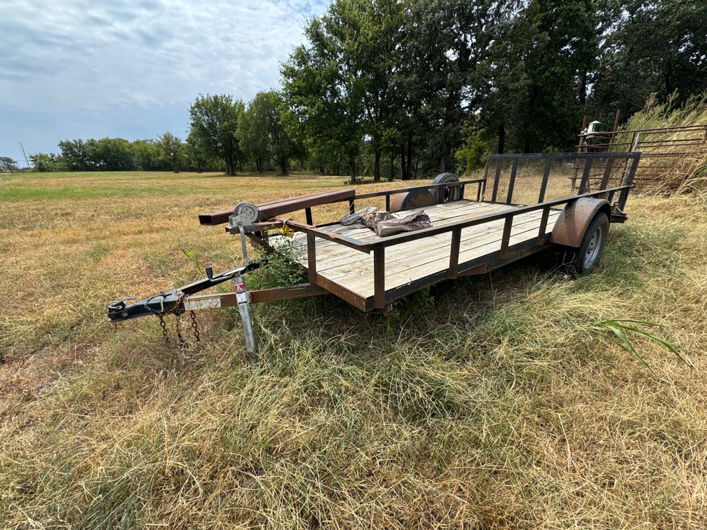 Bumper pull 6x14 trailer single axle with ramp gate