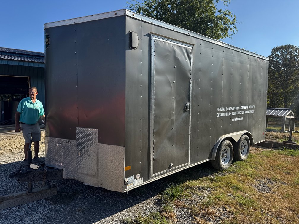 Bumper Pull 2-Axle Enclosed Trailer w/Fold Down & Side Doors