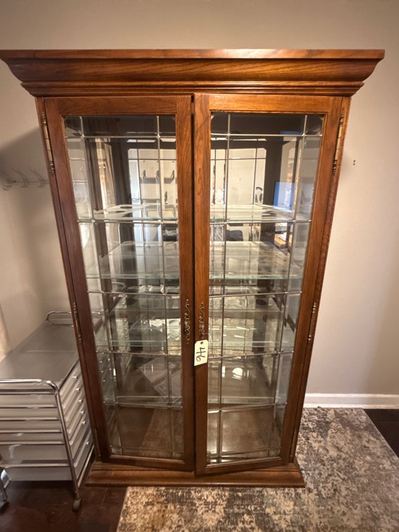 Glass Lighted Cabinet 48"L x 18"W x 78"H