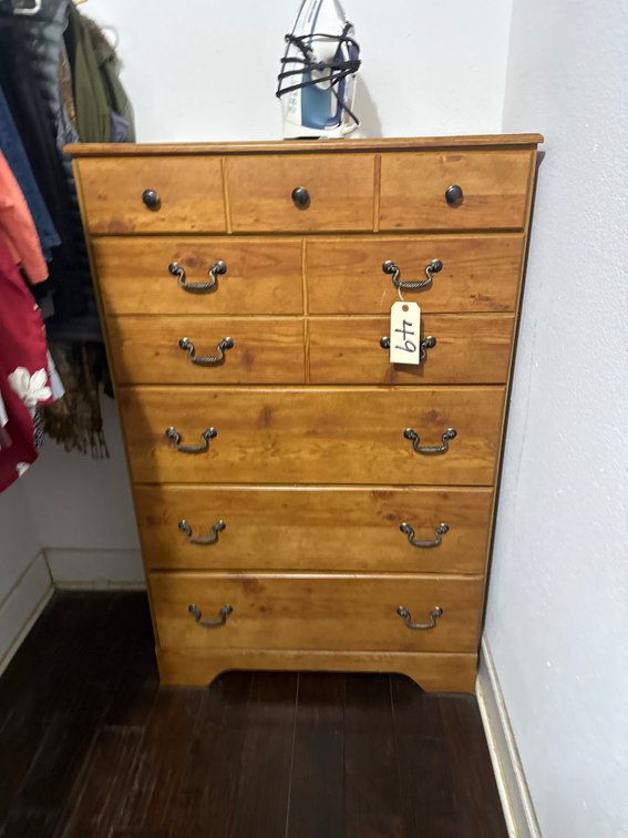 5-Drawer Dresser 34"L x 16"W x 54"H w/Night Stand