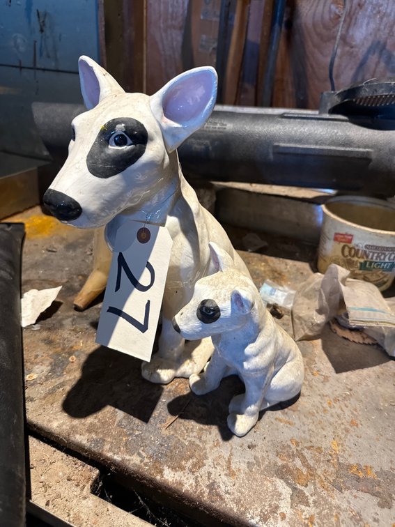 Pair of Ceramic "Spuds" Dogs