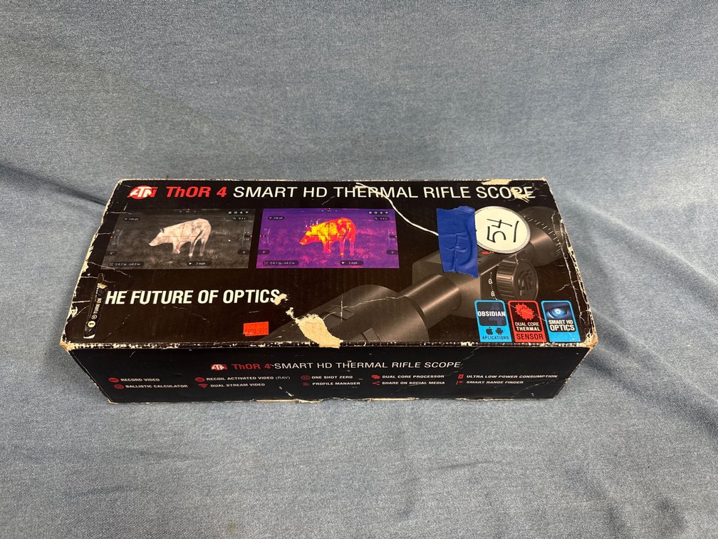 Thor 4 Smart HD Thermal Rifle Scope in box
