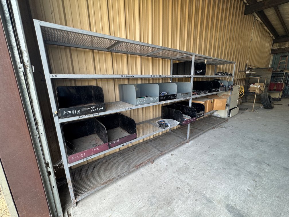 2-Section Metal Shelf w/Expanded Metal Floors - 16ft L x 48"W x 80"H