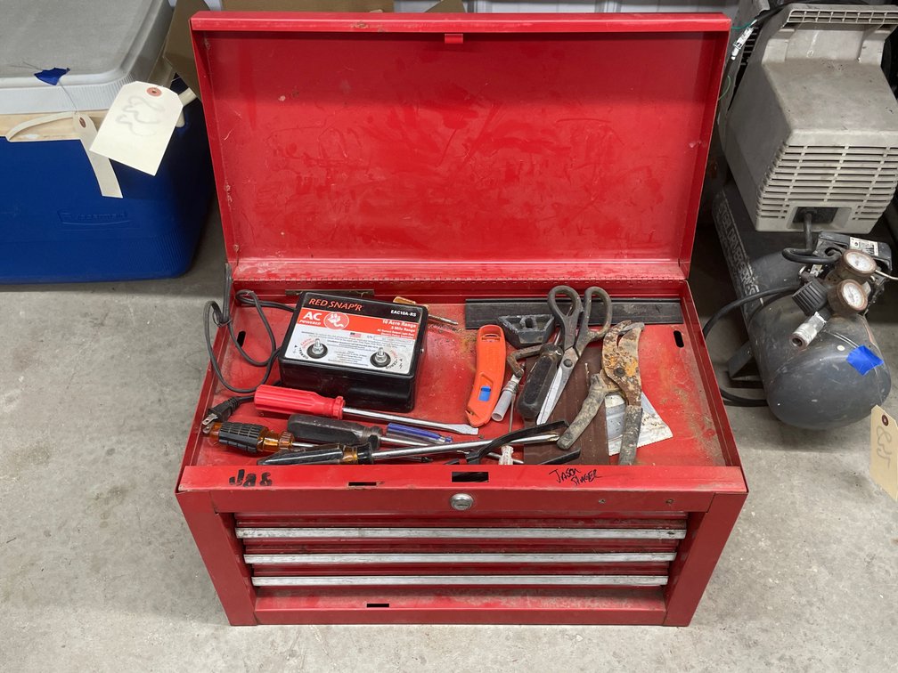 Metal Tool Box w/Assorted Hand Tools